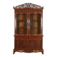 Asia 19th century: Ancient lacquer library, richly carved and adorned.