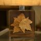 Lamp with plane tree leaf inclusion by Pierre Giraudon 1970s
