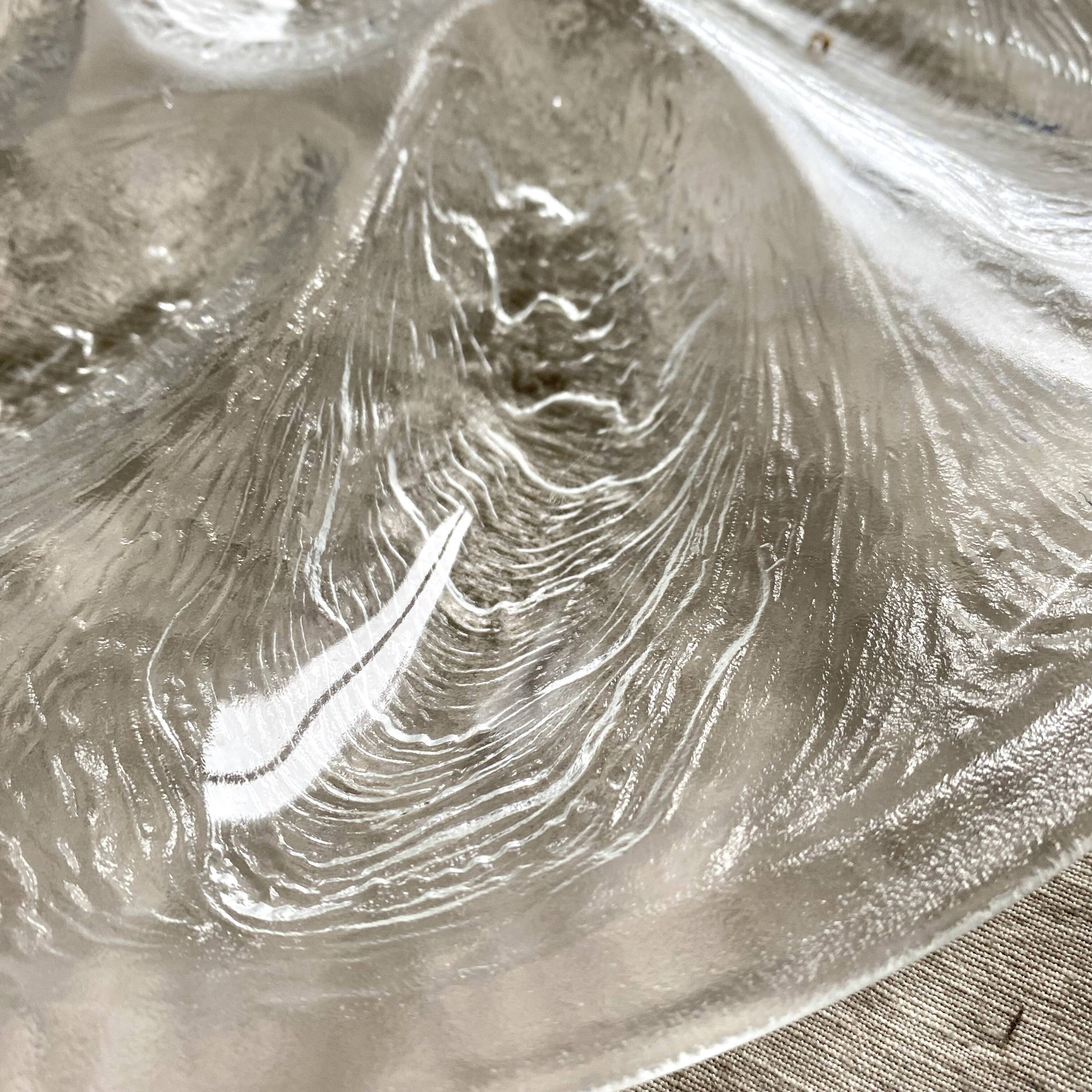 80s glass oyster plates