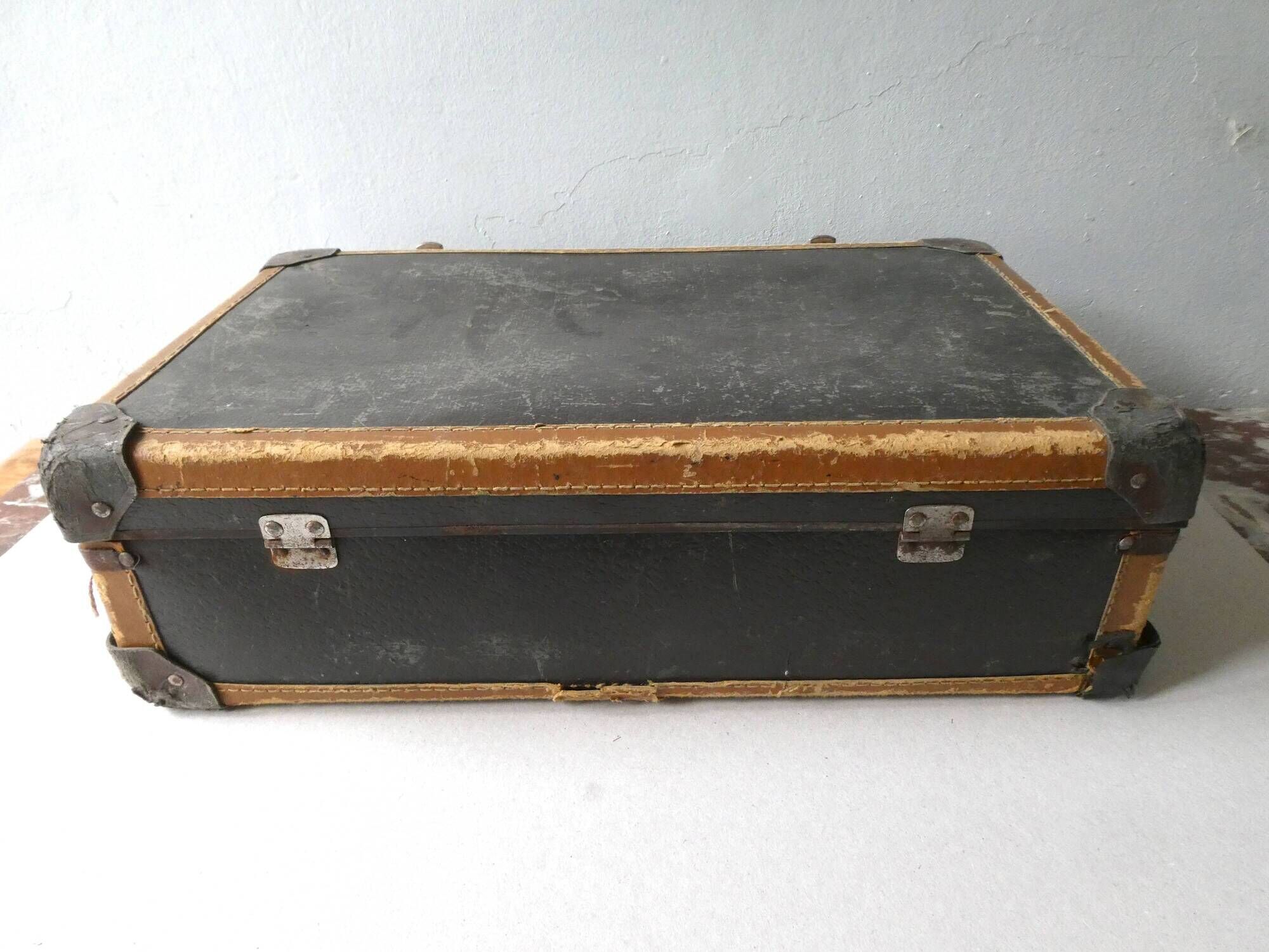 Metal and cardboard case imitating leather, 1950s