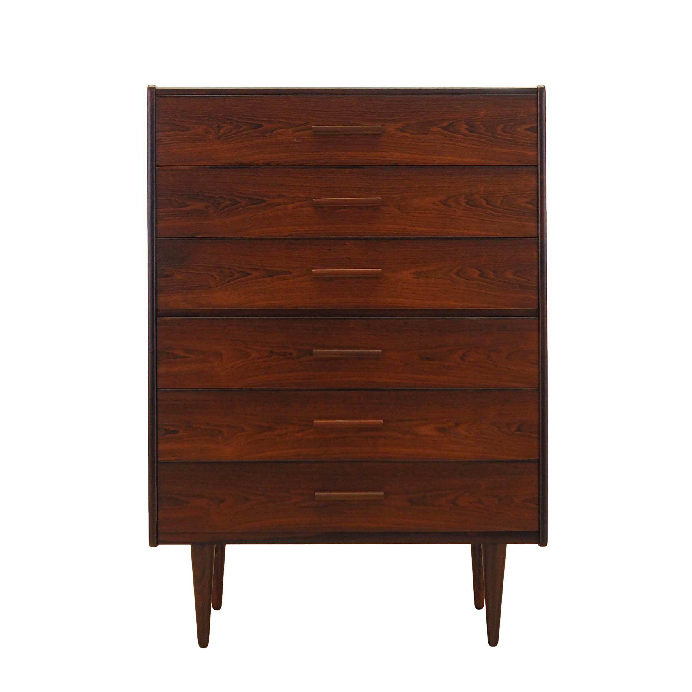 Rosewood chest of drawers, Danish design, 1970s, made in Denmark