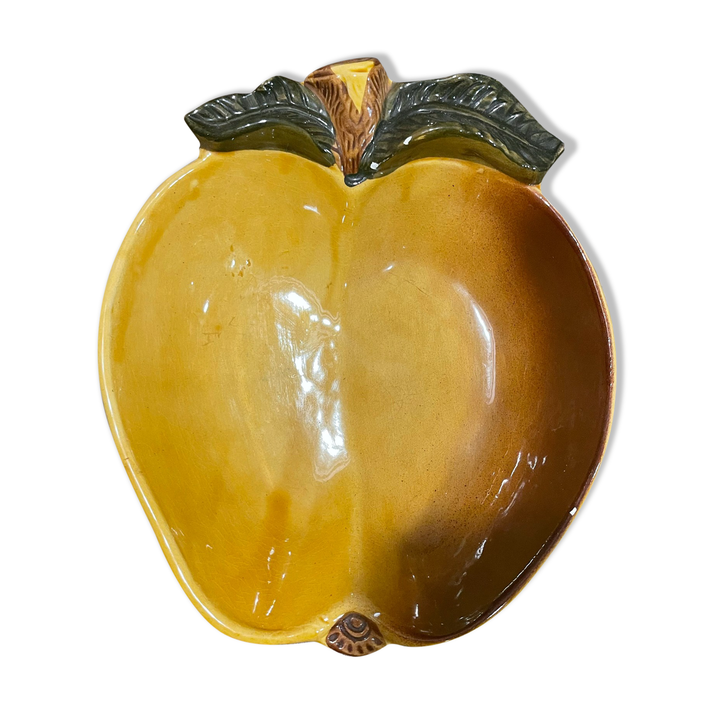 Vintage flat fruit basket in the shape of fruit apple autumn