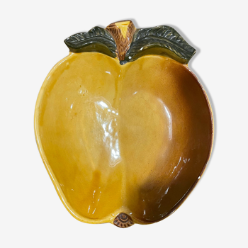 Corbeille à fruit plat vintage en forme de fruit pomme automne