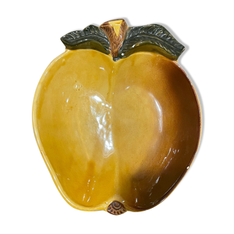 Vintage flat fruit basket in the shape of fruit apple autumn