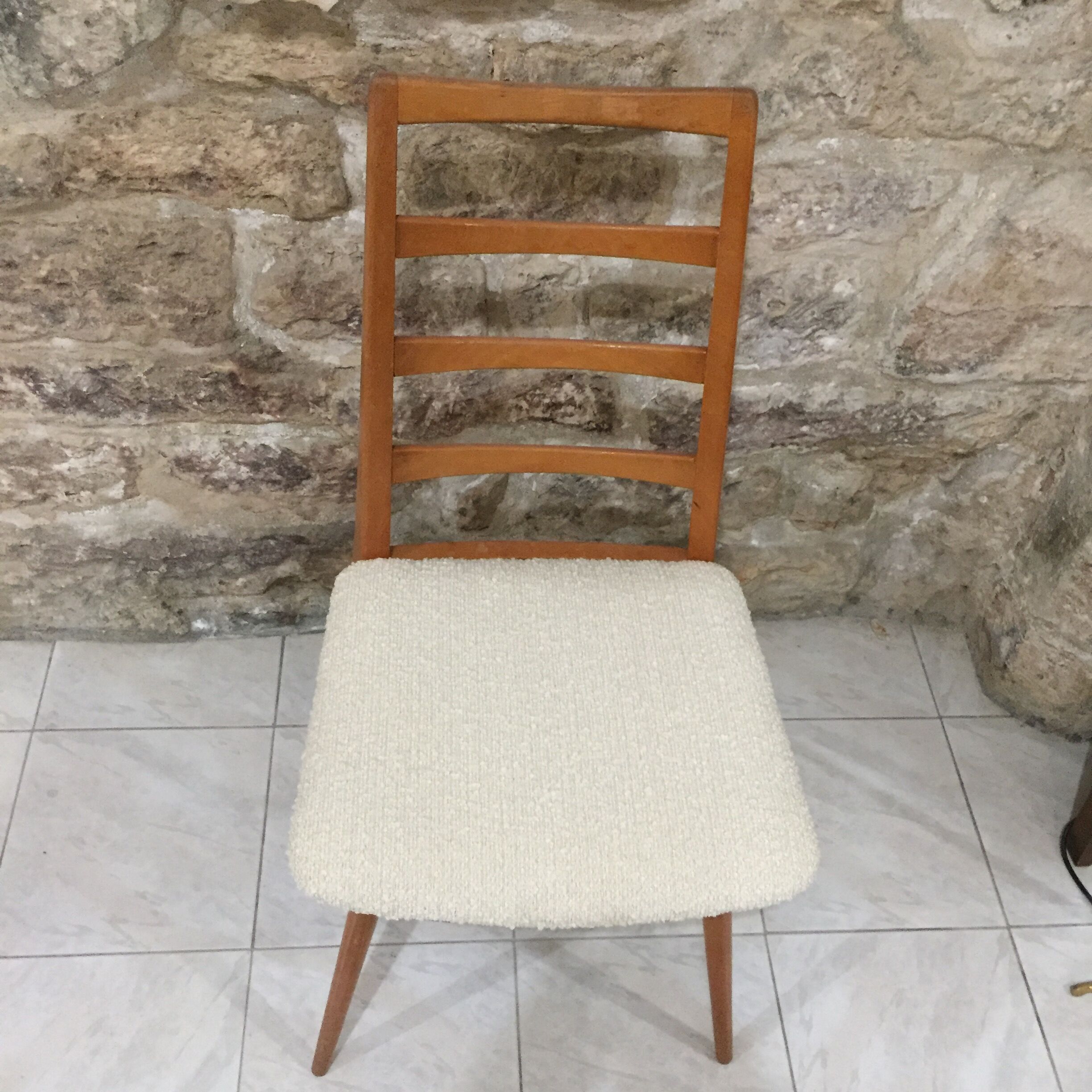 Scandinavian chair reupholstered loop