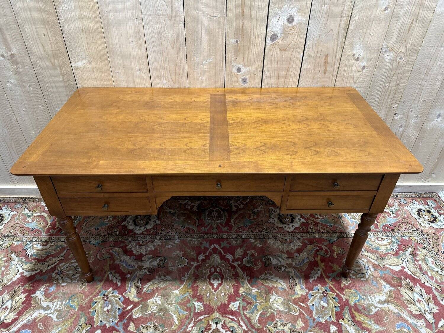 Louis Philippe style flat desk in cherry wood