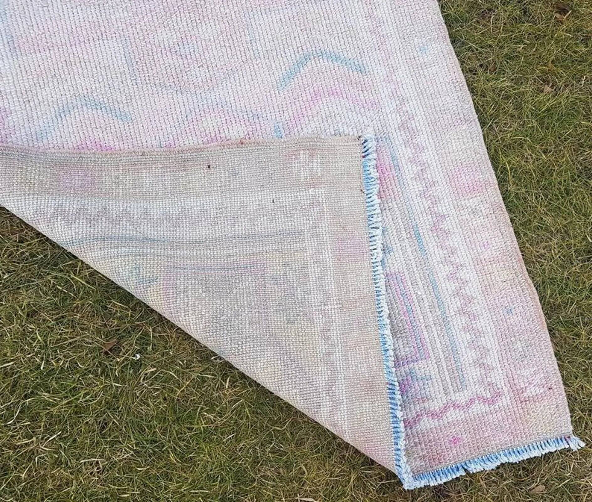 Vintage Turkish hallway rug 84x403 cm
