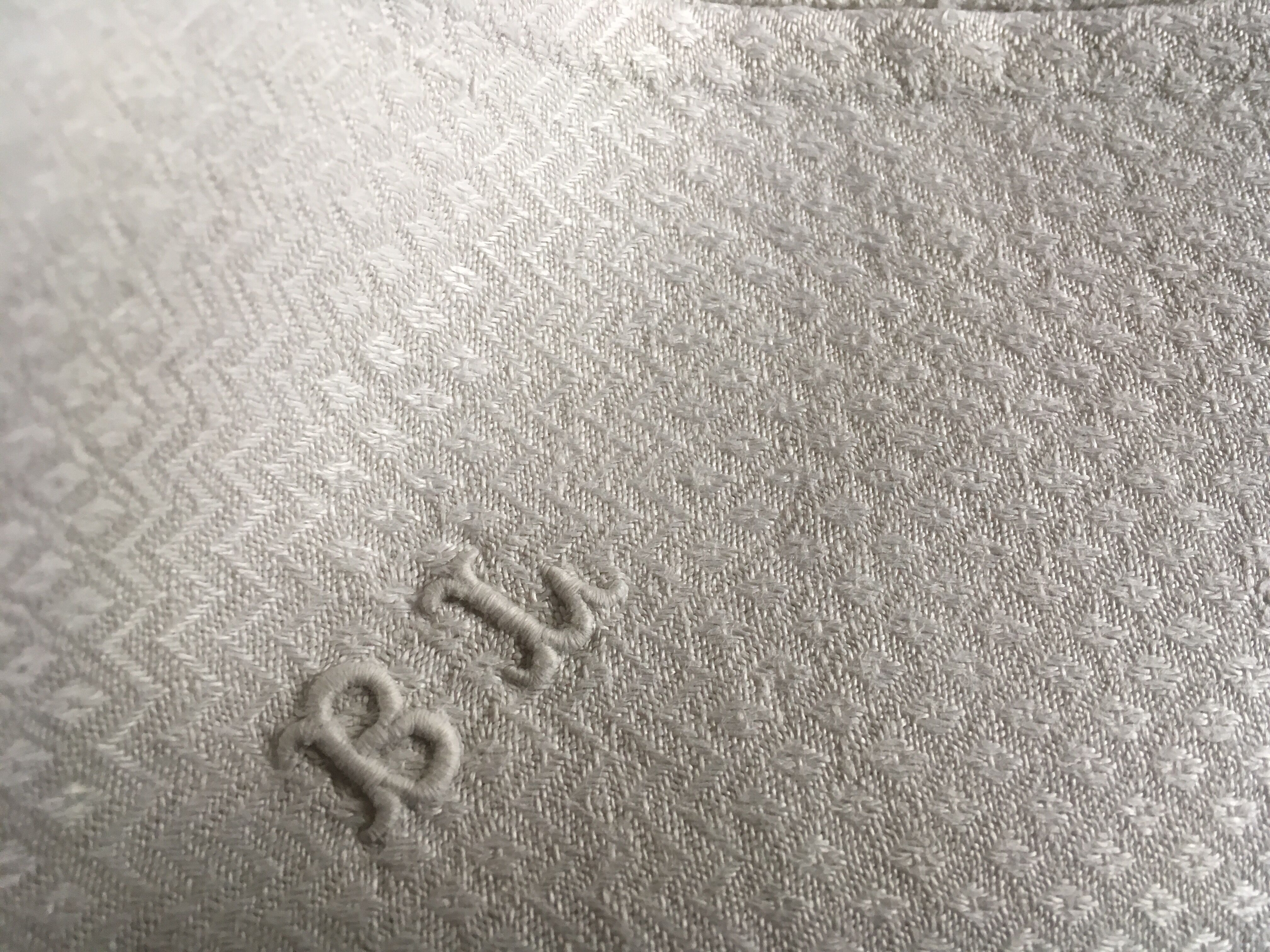 pair of Castle in linen cloths 19th figure BL