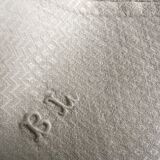 pair of Castle in linen cloths 19th figure BL