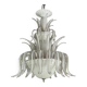 Venetian chandelier in white and gold Murano glass, circa 1980