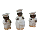 Vintage salt shaker, pepper and mustard set