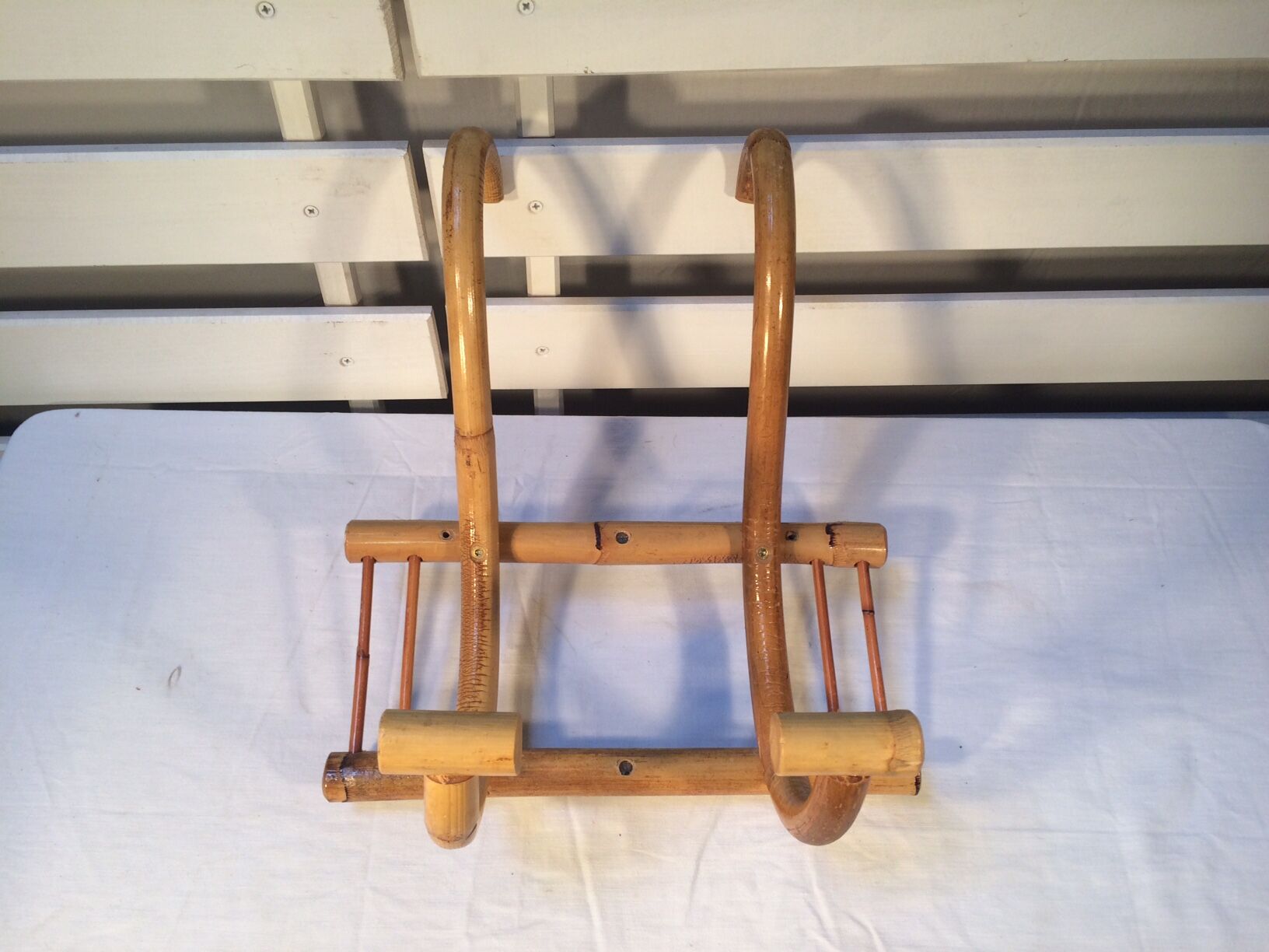 Patère in rattan and bamboo two handles 60/70