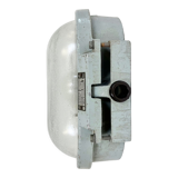 Industrial Cast Aluminium Wall Light with Frosted Glass from Elektrosvit, 1970s