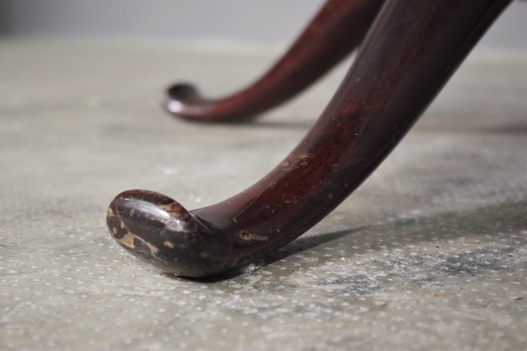 Round mahogany table , 1950