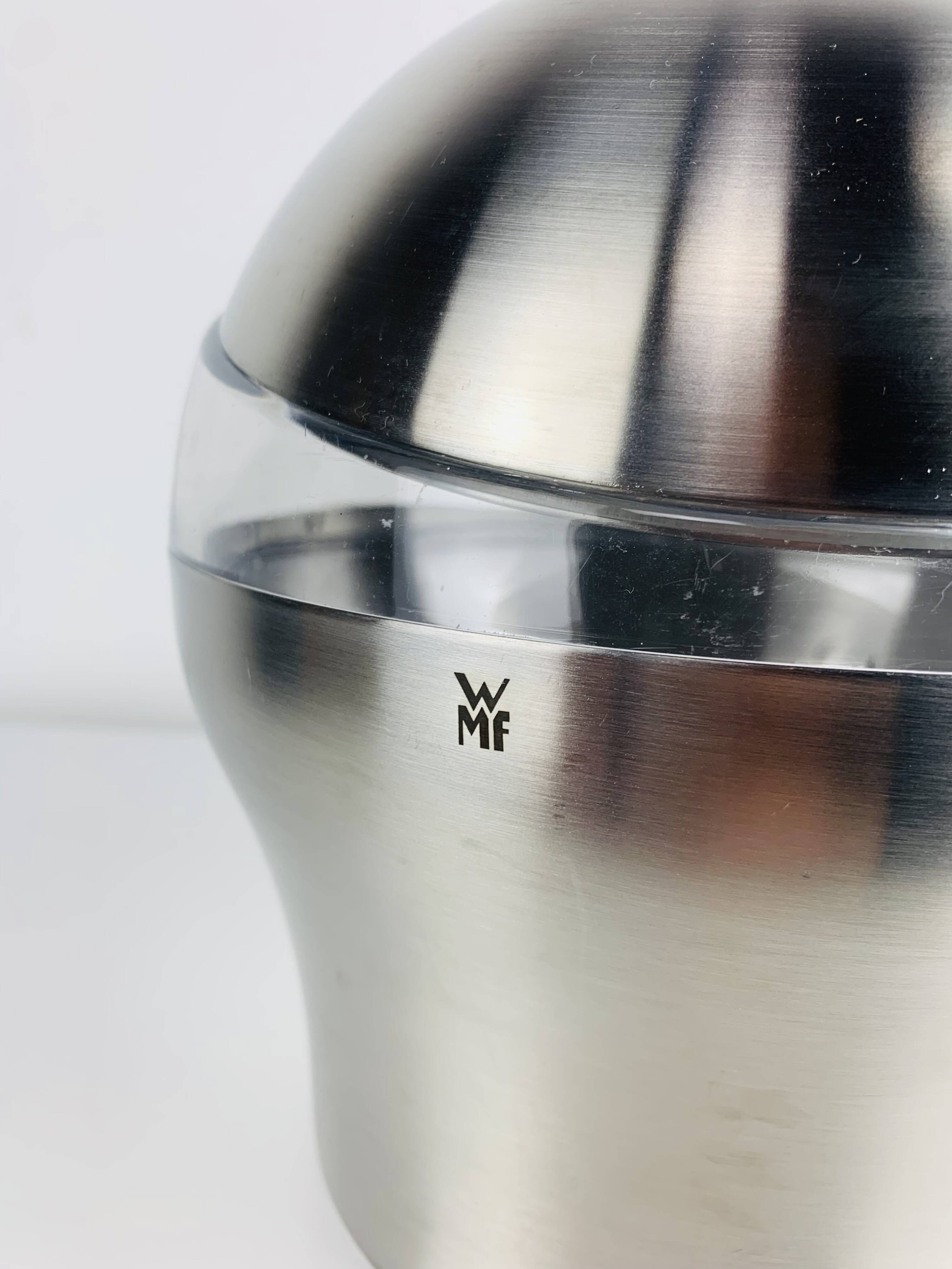 Stainless steel bowling ball ice bucket by WMF Cromargan