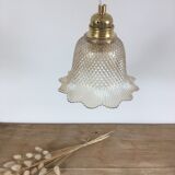 Amber tulip walking lamp