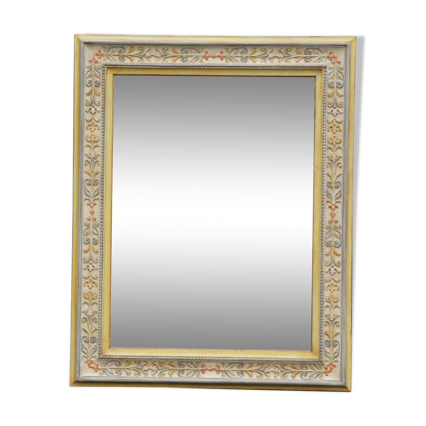 Pastel floral decoration mirror 100x80cm