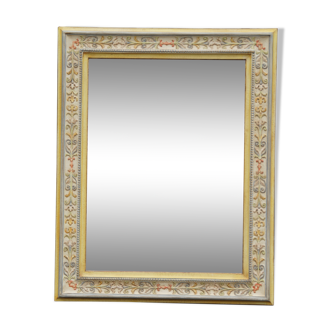 Pastel floral decoration mirror 100x80cm