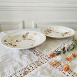 Set of 2 Sarreguemines earthenware soup plates
