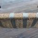 Rocking- vintage flesh blackened wood and rope Italy 1960