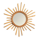 Miroir soleil en rotin