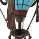 Lampe montgolfière de table en vitrail façon Tiffany