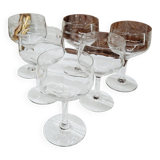 Set of 6 star water glasses