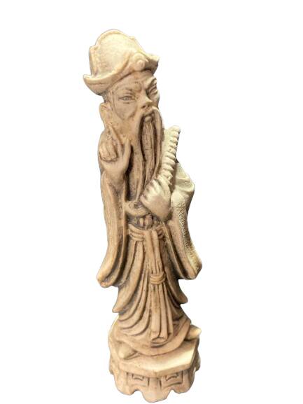 Sculpture of an Asian man