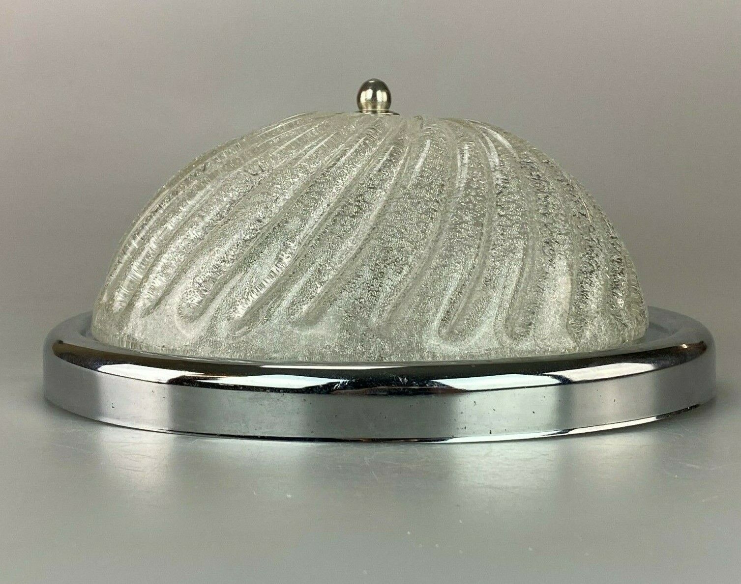 60s 70s Lamp Plafoniere Flush Mount Glass Space Age Design 60s