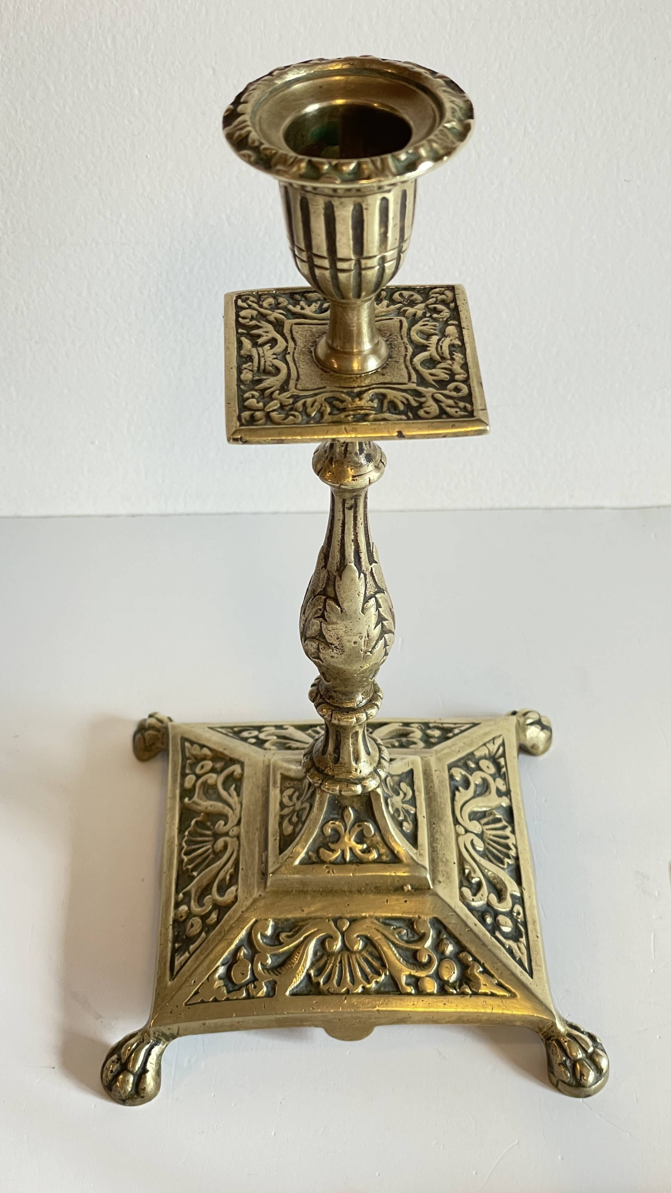 Antique Lion's Paw Candlesticks