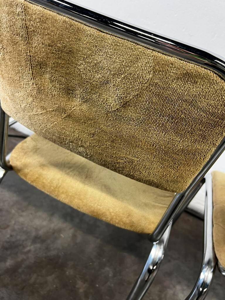 Set of 4 vintage chrome chairs