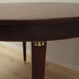 Round mahogany table, Danish design, 1970s, production: Denmark