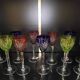 12 coloured cups / glasses Saint-Louis model Chantilly