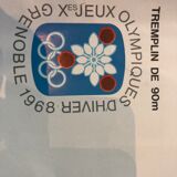 Poster st nizier de moucherotte olympic winter games grenoble 1968 tremplin vercors