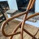 Pair of rotating rattan armchairs