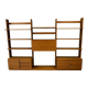 1960s Teak Composable Wall Shelf Library