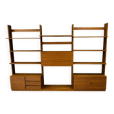 Bibliothèque Étagère murale composable en teck Années 1960