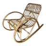 Rocking-chair en rotin vintage pour enfants, années 1960