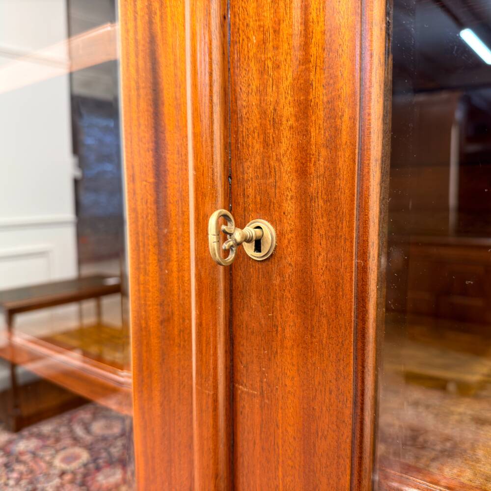 Classic English Bookcase with Glass Doors