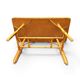 Vintage Audoux Minnet rattan and bamboo coffee table