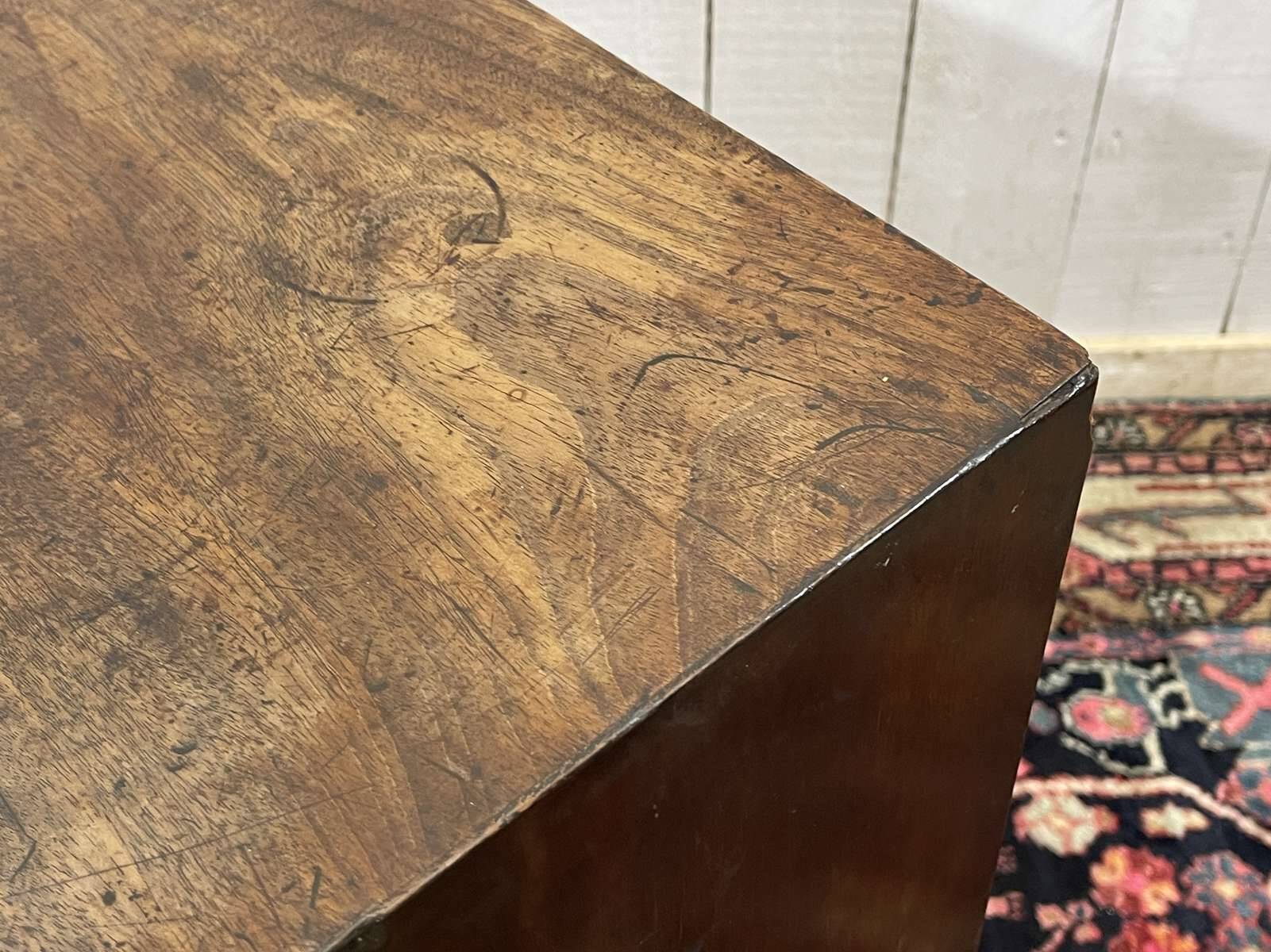 19th-century English mahogany commode