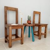 Antique chairs in solid walnut