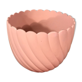 Cache pot plantes art deco « Emsa design » plastique rose Germany vintage