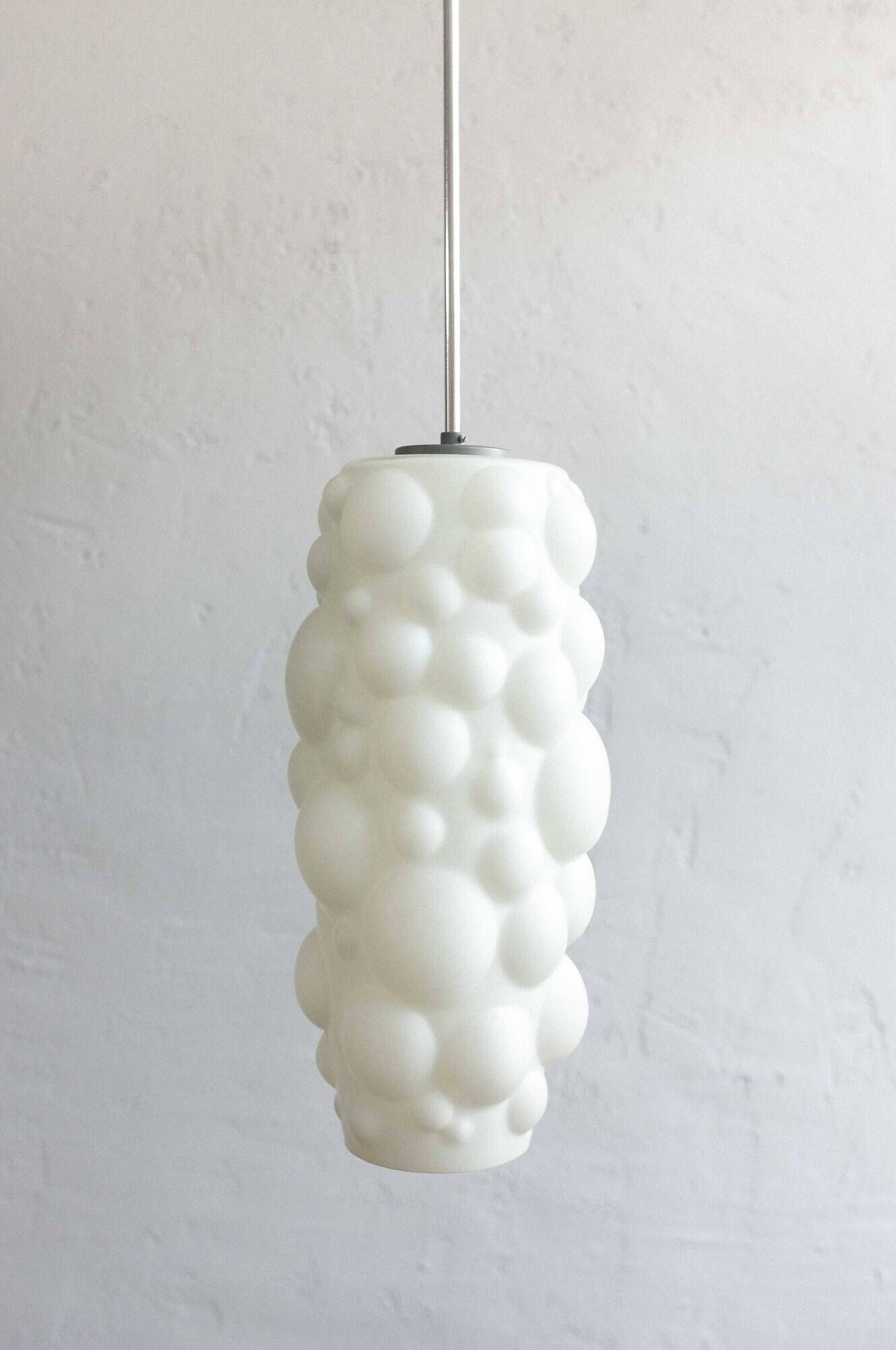 Vintage Czech Hanging Lamp by Osvětlovací Sklo, 1970s