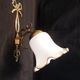 Louis XVI Style Wall light Ribbon Knot Model. Laiton and tulip globe opaline- 1950