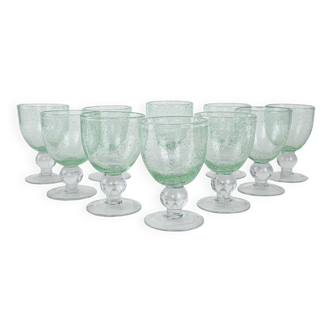 Set of bubble champagne glasses, Italian design, 1970s, production: Italy