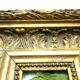 Rectangular frame 19th, carved wood frame, gilded with gold leaf
