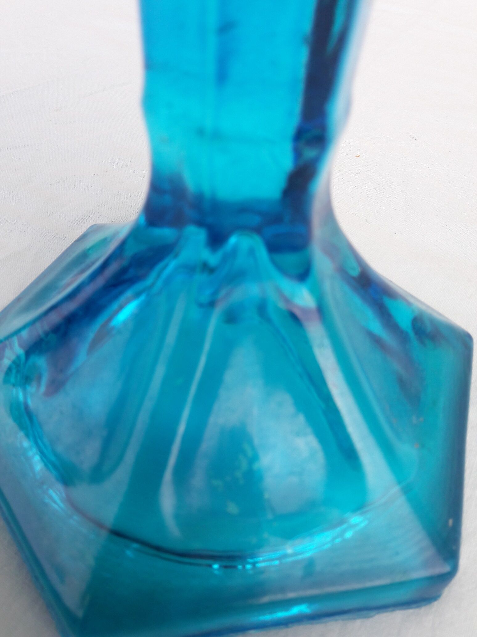 Blue candle holder