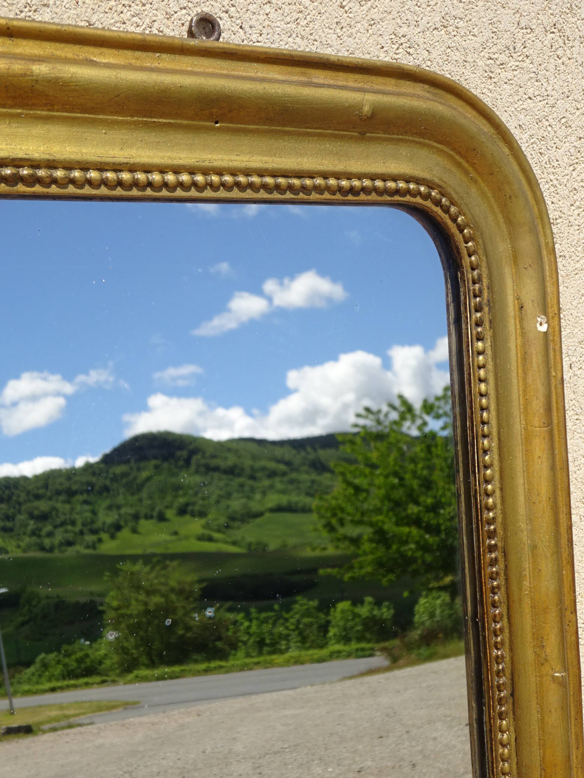 Louis Philippe style gilt mirror 54x45cm