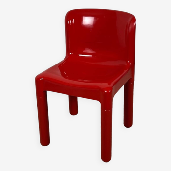 Kartell 4875 Chair by Carlo Bartoli in Glossy Red, 1980s Edition